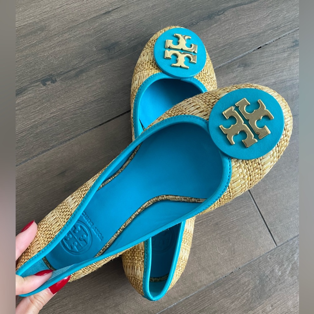 Raffia ballerine Tory Burch size 7